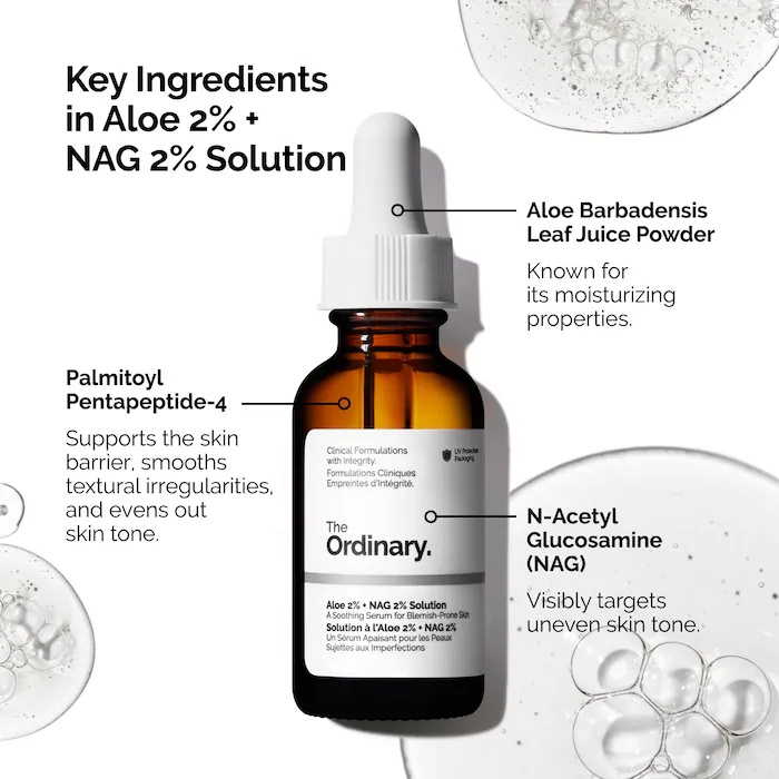 Sérum Solution Aloe 2% + NAG 2 - Aha Bha Exfoliant avis et prix