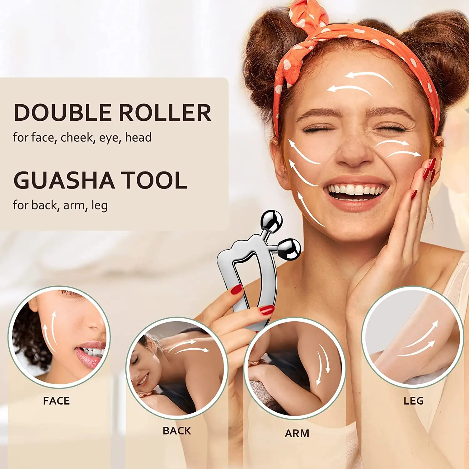Rouleau facial 3D et outil Gua - Skincare Scora avis et prix