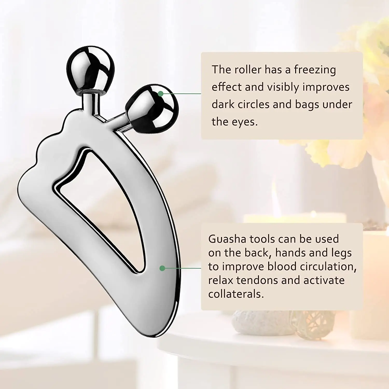 Rouleau facial 3D et outil Gua - Skincare Scora avis et prix